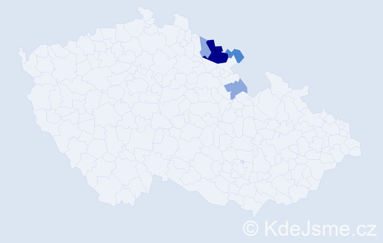 Příjmení: 'Sedralová', počet výskytů 11 v celé ČR