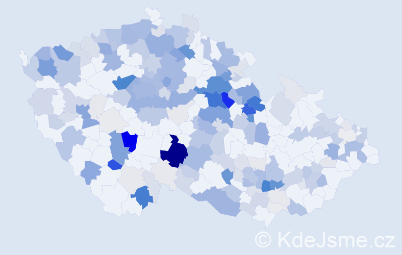 Příjmení: 'Bečková', počet výskytů 813 v celé ČR