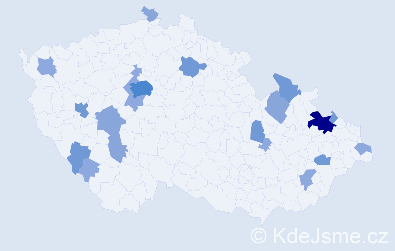 Příjmení: 'Kurinec', počet výskytů 49 v celé ČR