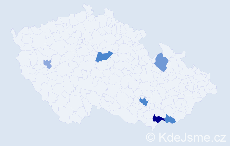 Příjmení: 'Irša', počet výskytů 18 v celé ČR