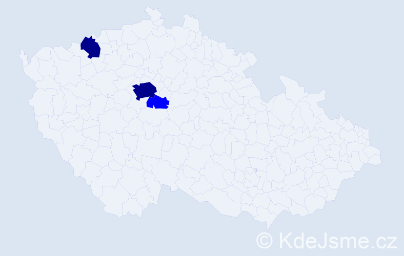 Příjmení: 'Legutka', počet výskytů 5 v celé ČR