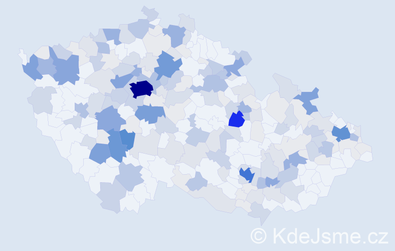 Příjmení: 'Kuchta', počet výskytů 765 v celé ČR