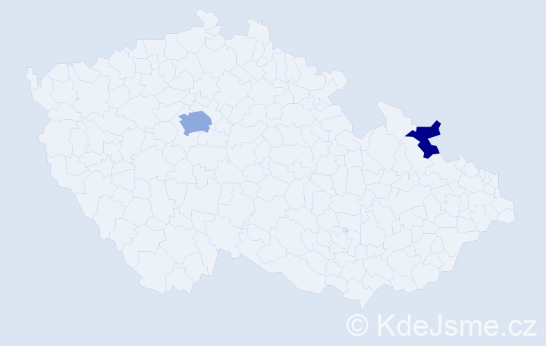 Příjmení: 'Banovec', počet výskytů 10 v celé ČR