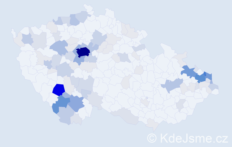 Příjmení: 'Sosna', počet výskytů 379 v celé ČR