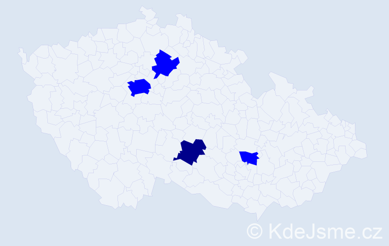 Příjmení: 'Sosorburam', počet výskytů 5 v celé ČR