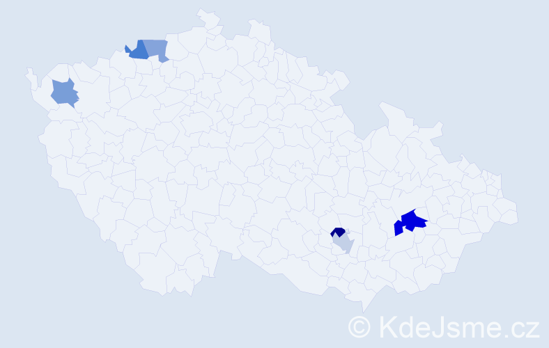 Příjmení: 'Trucálek', počet výskytů 8 v celé ČR