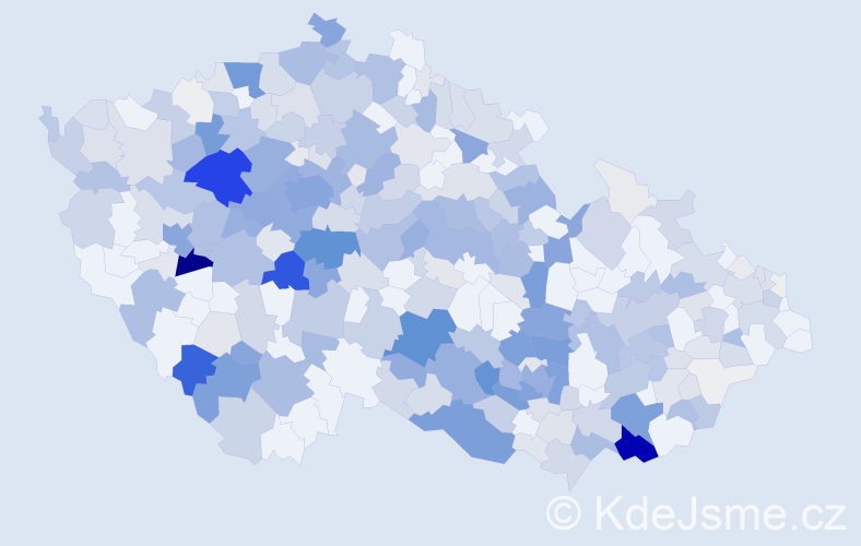 Příjmení: 'Vyskočil', počet výskytů 1668 v celé ČR