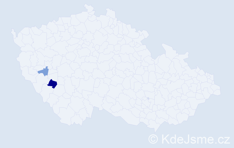 Příjmení: 'Veringrová', počet výskytů 6 v celé ČR