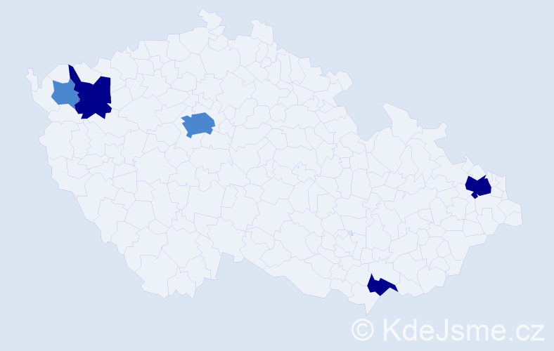 Příjmení: 'Puškel', počet výskytů 11 v celé ČR