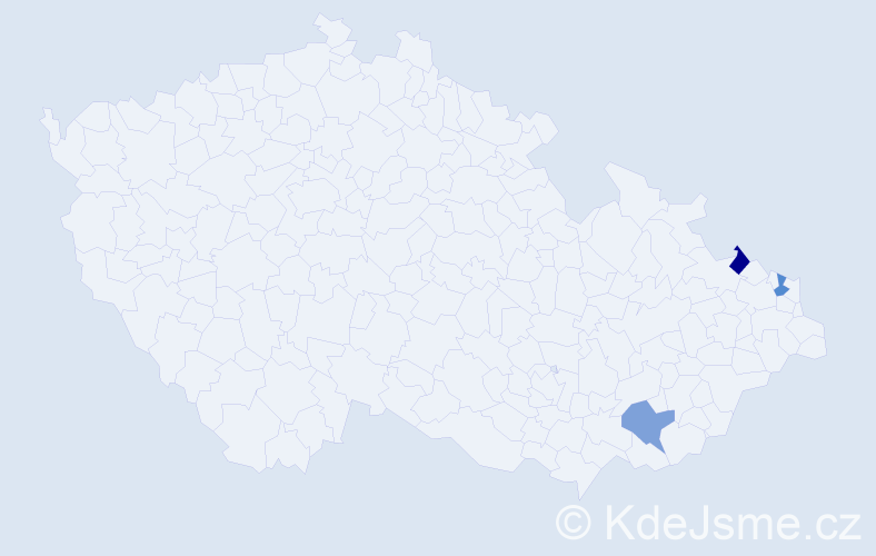 Příjmení: 'Kunkel', počet výskytů 6 v celé ČR