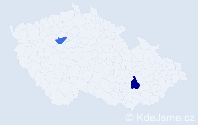 Příjmení: 'Wessel', počet výskytů 2 v celé ČR