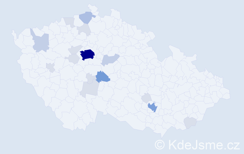Příjmení: 'Mančalová', počet výskytů 51 v celé ČR
