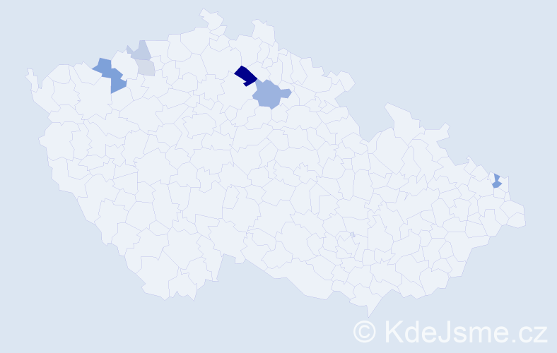 Příjmení: 'Francák', počet výskytů 14 v celé ČR