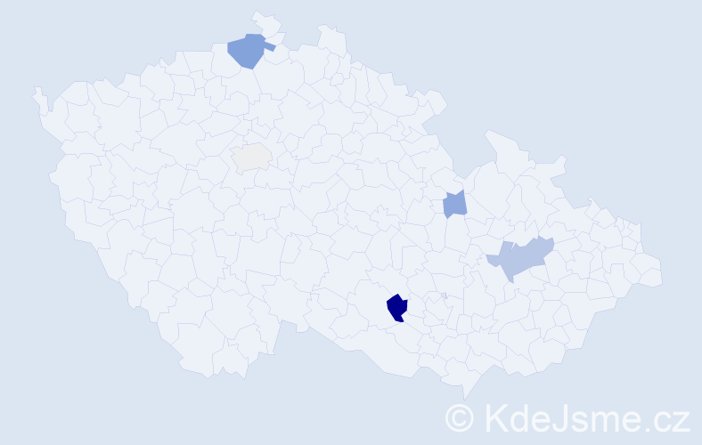 Příjmení: 'Pejpková', počet výskytů 12 v celé ČR