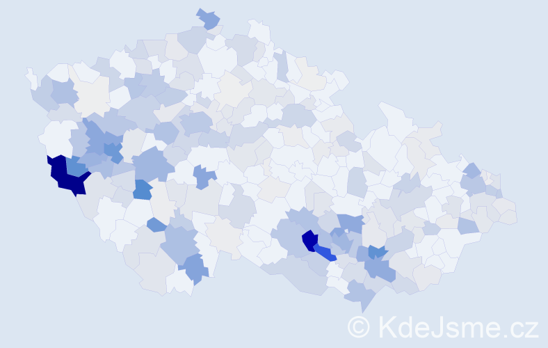 Příjmení: 'Sladká', počet výskytů 951 v celé ČR