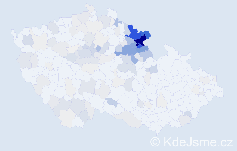 Příjmení: 'Prouza', počet výskytů 690 v celé ČR