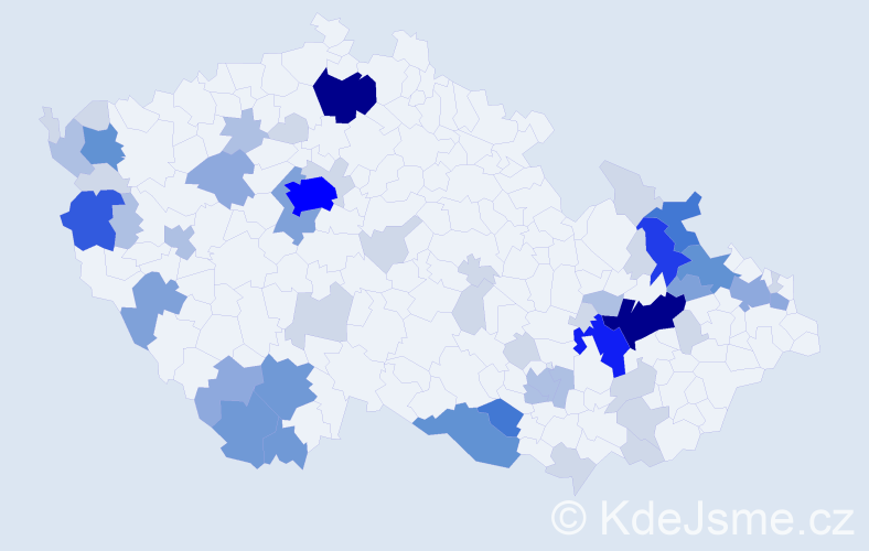 Příjmení: 'Koleňáková', počet výskytů 178 v celé ČR