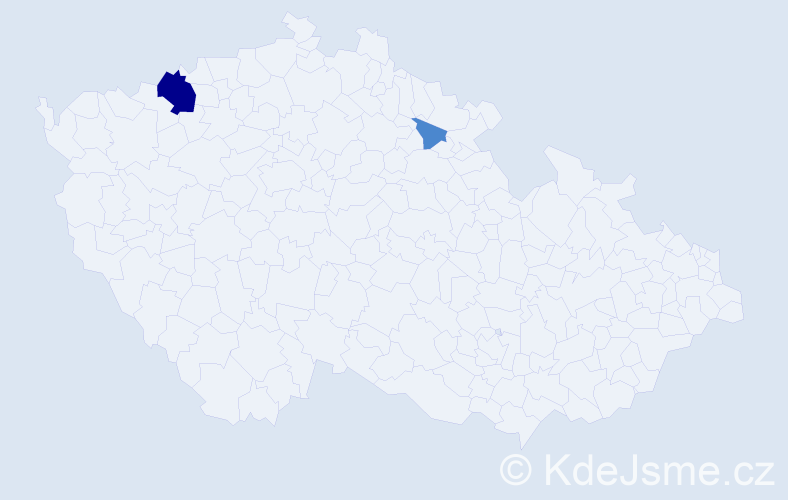 Příjmení: 'Evren', počet výskytů 4 v celé ČR