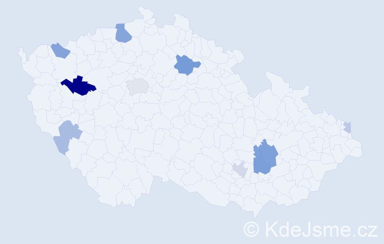 Příjmení: 'Krivoš', počet výskytů 21 v celé ČR