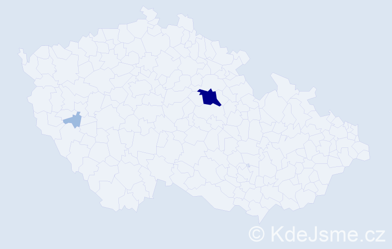 Příjmení: 'Pytlak', počet výskytů 5 v celé ČR