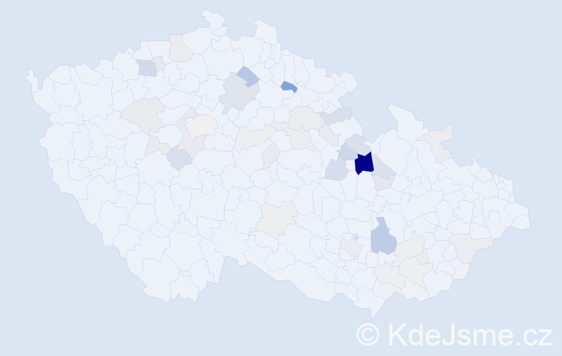 Příjmení: 'Hajzler', počet výskytů 137 v celé ČR