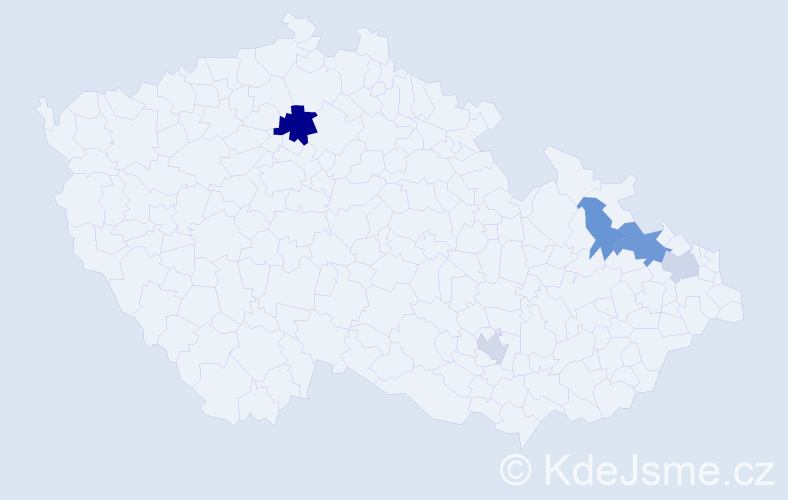 Příjmení: 'Vojtkuláková', počet výskytů 8 v celé ČR