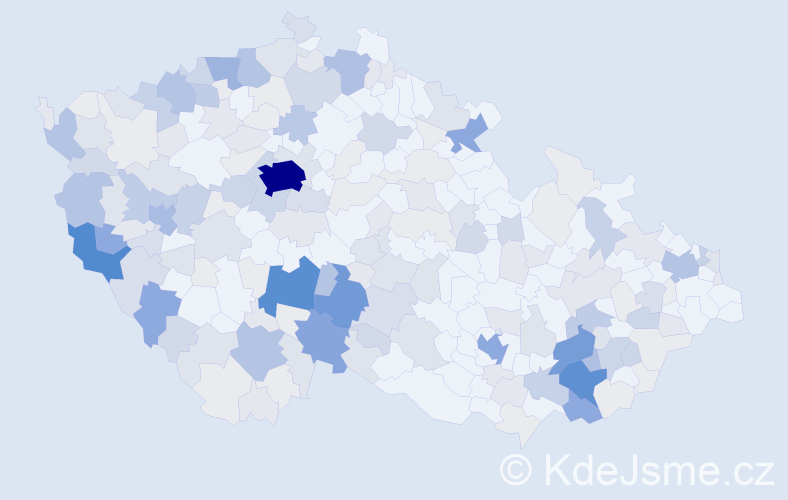 Příjmení: 'Hána', počet výskytů 758 v celé ČR