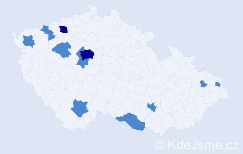 Příjmení: 'Phung', počet výskytů 15 v celé ČR