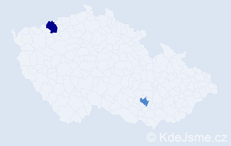 Příjmení: 'Kapitula', počet výskytů 9 v celé ČR