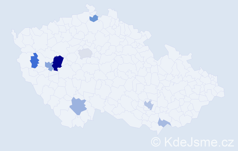 Příjmení: 'Audes', počet výskytů 19 v celé ČR
