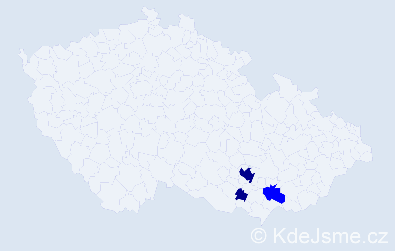 Příjmení: 'Rejtek', počet výskytů 5 v celé ČR