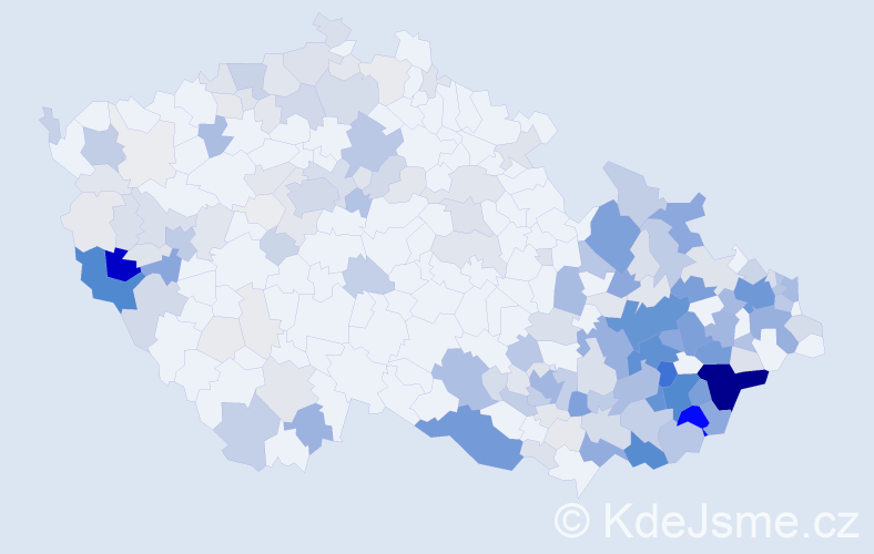 Příjmení: 'Hrbáčková', počet výskytů 1024 v celé ČR