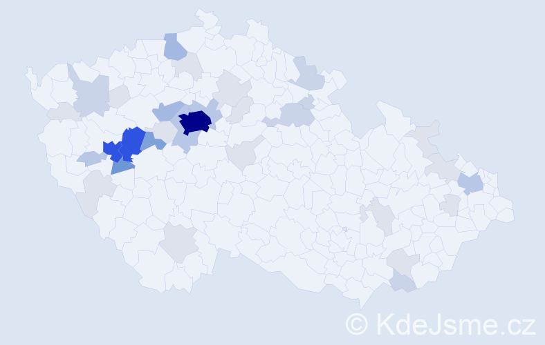 Příjmení: 'Benetková', počet výskytů 118 v celé ČR