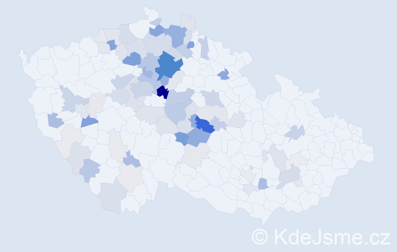 Příjmení: 'Řípová', počet výskytů 333 v celé ČR