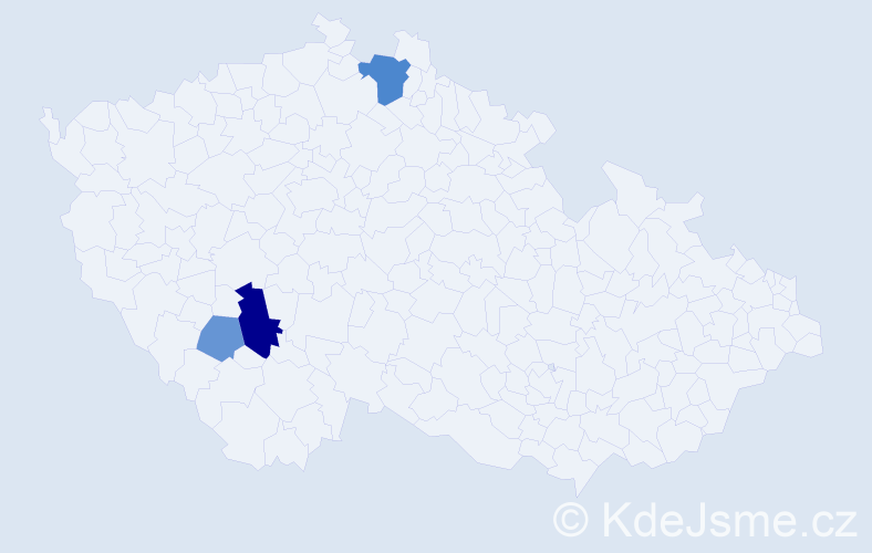 Příjmení: 'Raffelová', počet výskytů 7 v celé ČR