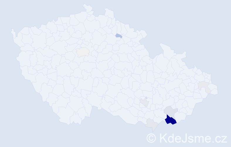 Příjmení: 'Čerešňáková', počet výskytů 32 v celé ČR