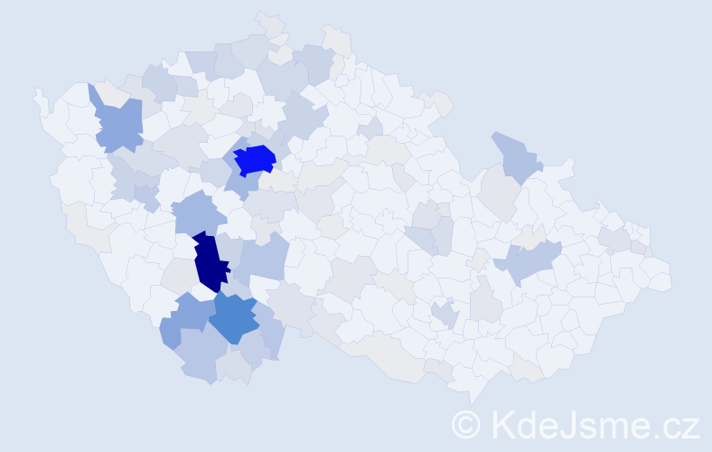 Příjmení: 'Bicanová', počet výskytů 459 v celé ČR