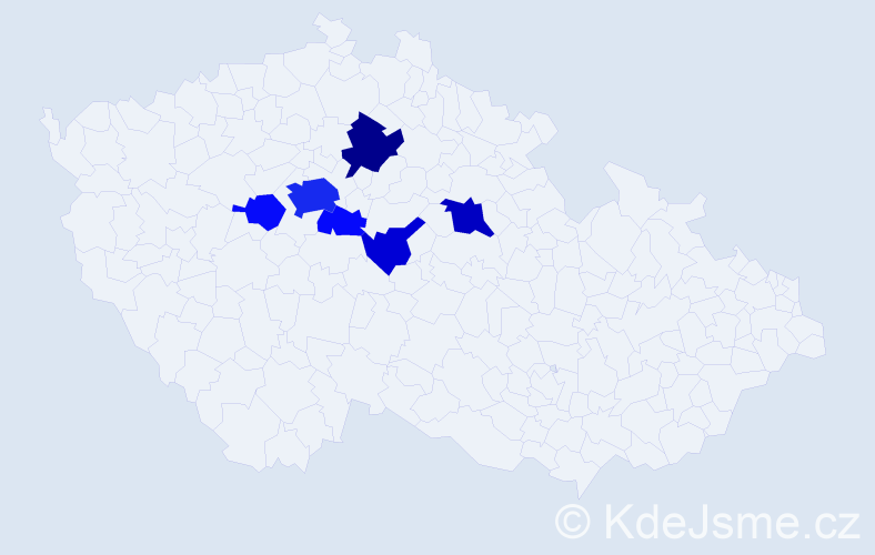 Příjmení: 'Kurtzová', počet výskytů 18 v celé ČR