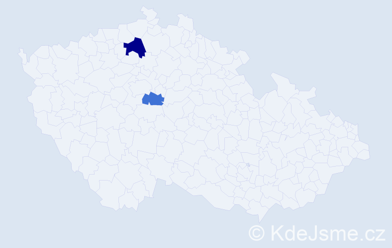 Příjmení: 'Sviantek', počet výskytů 3 v celé ČR