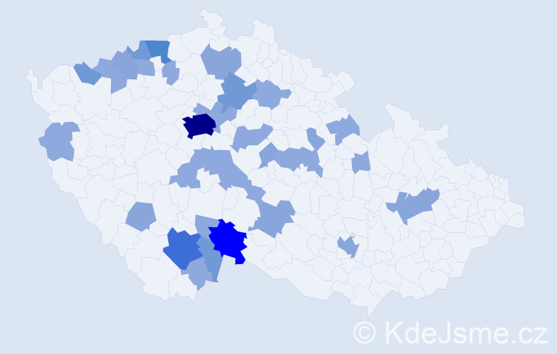 Příjmení: 'Matlasová', počet výskytů 70 v celé ČR