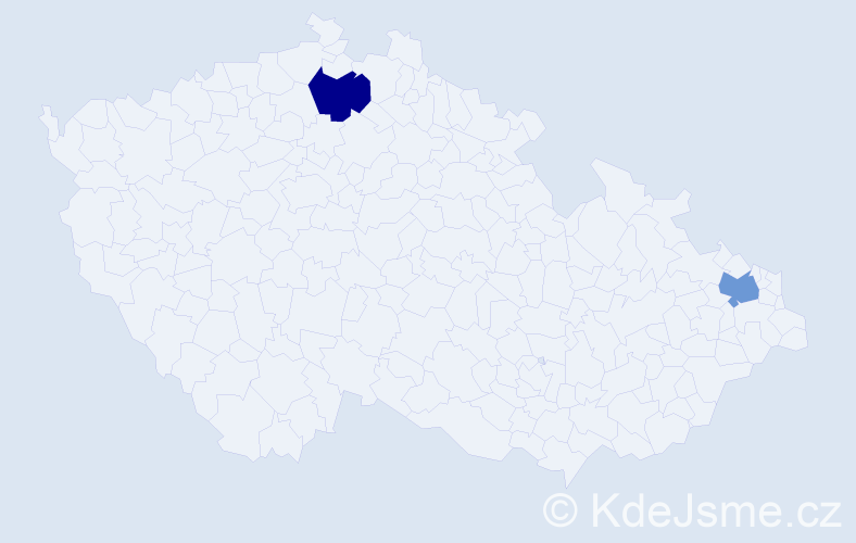 Příjmení: 'Litwinová', počet výskytů 2 v celé ČR