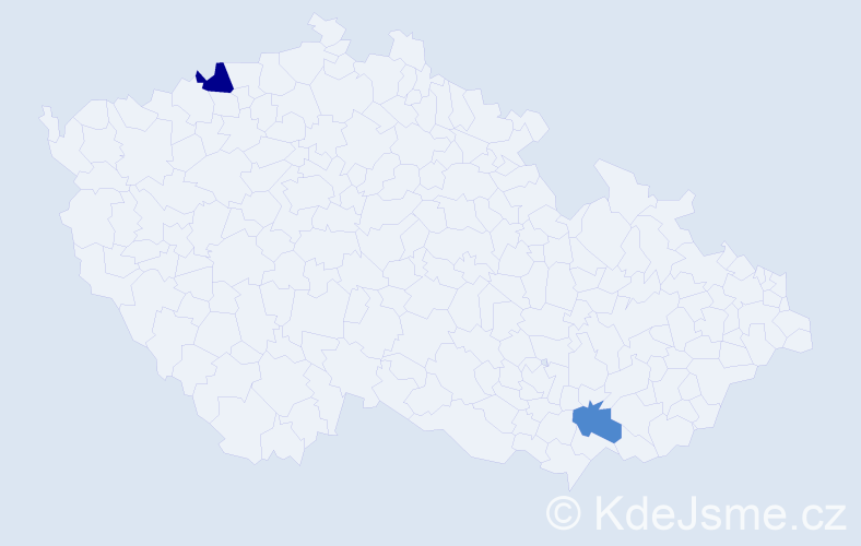 Příjmení: 'Gründlingová', počet výskytů 5 v celé ČR