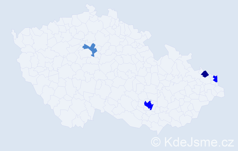 Příjmení: 'Zastko', počet výskytů 8 v celé ČR