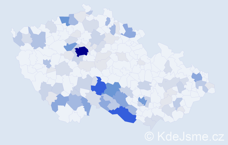 Příjmení: 'Makovička', počet výskytů 325 v celé ČR