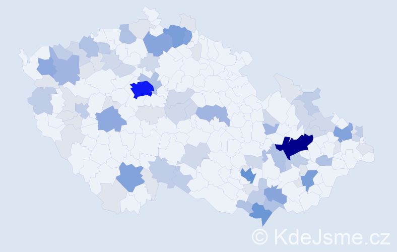 Příjmení: 'Lindnerová', počet výskytů 277 v celé ČR
