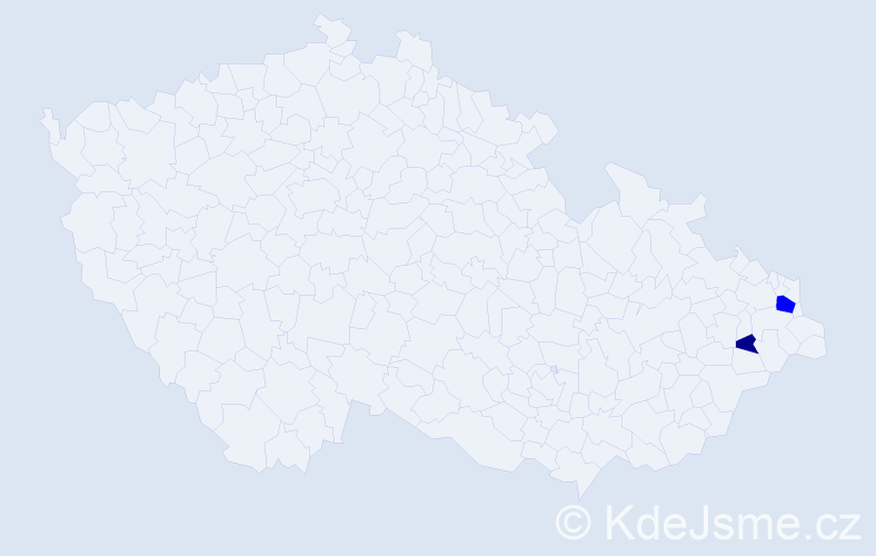 Příjmení: 'Kadlučková', počet výskytů 3 v celé ČR
