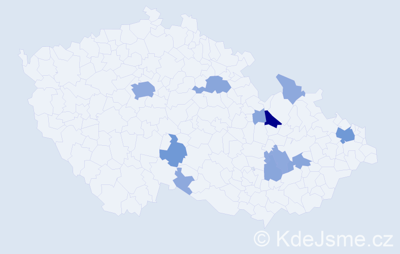 Příjmení: 'Loučný', počet výskytů 27 v celé ČR