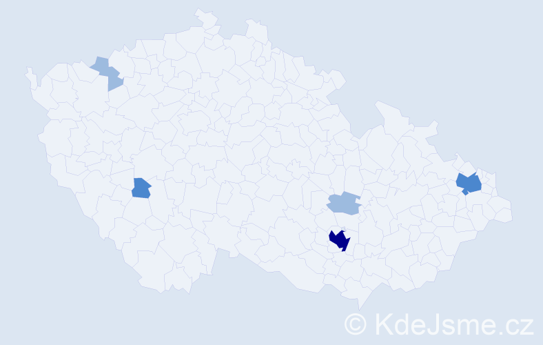 Příjmení: 'Hausková', počet výskytů 10 v celé ČR