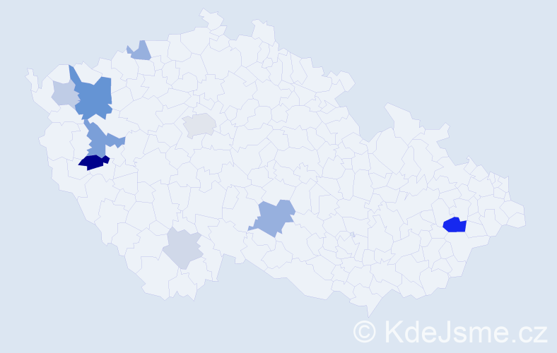 Příjmení: 'Stengl', počet výskytů 21 v celé ČR