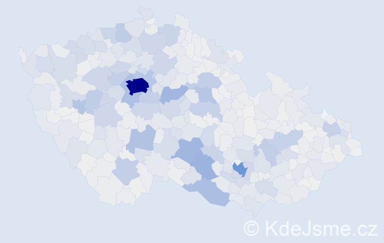 Příjmení: 'Kratochvíl', počet výskytů 7033 v celé ČR